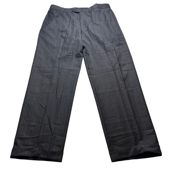 10-33 Men's Dress Pants Pin Stripe Grey Size 34 - Picture 1 of 7